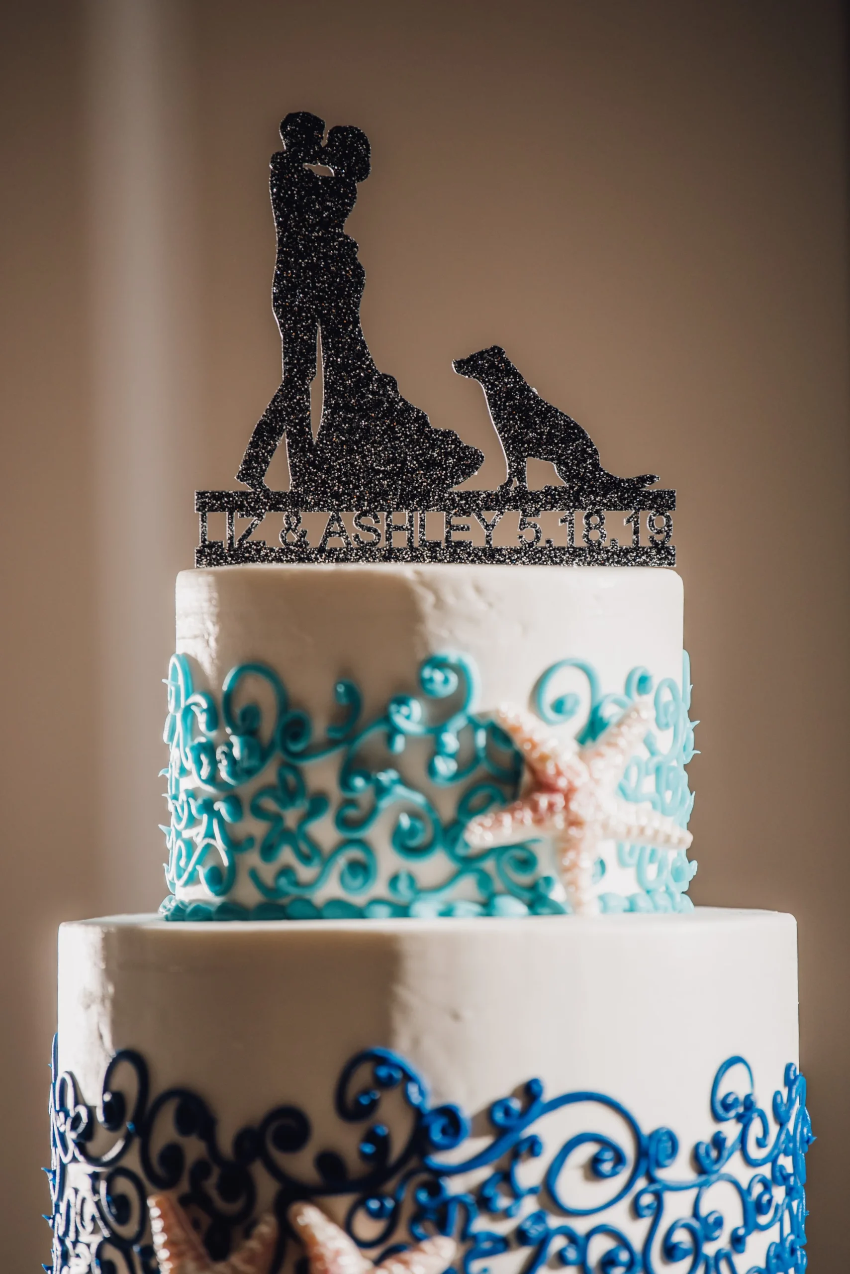Example of cake topper without Mr. and Mrs. (Photo credit: Iryna Shostak for Inspire Me Imagery )